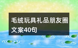 毛絨玩具禮品朋友圈文案40句