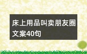 床上用品叫賣(mài)朋友圈文案40句