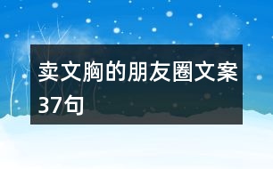 賣文胸的朋友圈文案37句