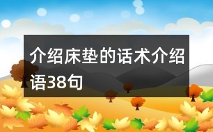 介紹床墊的話術(shù)、介紹語38句