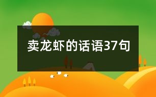 賣龍蝦的話語37句