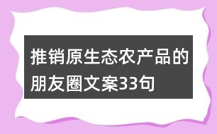 推銷(xiāo)原生態(tài)農(nóng)產(chǎn)品的朋友圈文案33句