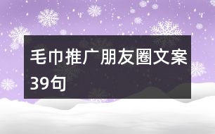 毛巾推廣朋友圈文案39句