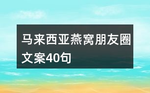 馬來(lái)西亞燕窩朋友圈文案40句