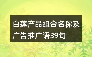 白蓮產(chǎn)品組合名稱及廣告推廣語39句