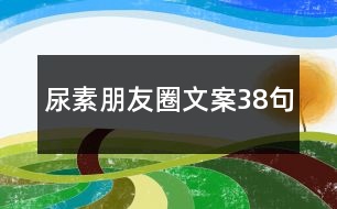 尿素朋友圈文案38句