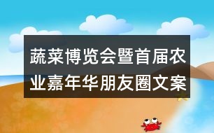 蔬菜博覽會暨首屆農(nóng)業(yè)嘉年華朋友圈文案35句