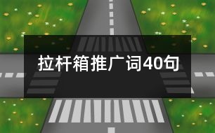 拉桿箱推廣詞40句