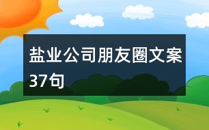 鹽業(yè)公司朋友圈文案37句