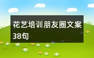 花藝培訓(xùn)朋友圈文案38句