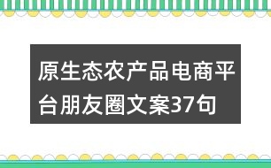 原生態(tài)農(nóng)產(chǎn)品電商平臺朋友圈文案37句