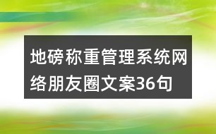 地磅稱重管理系統(tǒng)網(wǎng)絡(luò)朋友圈文案36句