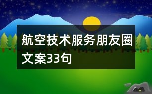 航空技術服務朋友圈文案33句