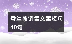 蠶絲被銷售文案短句40句