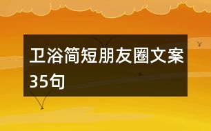 衛(wèi)浴簡短朋友圈文案35句