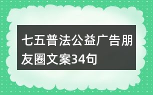 七五普法公益廣告朋友圈文案34句