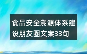 食品安全溯源體系建設朋友圈文案33句