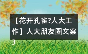 【花開(kāi)孔雀?人大工作】人大朋友圈文案33句