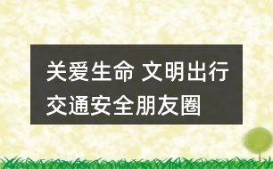 “關(guān)愛(ài)生命 文明出行”交通安全朋友圈文案36句