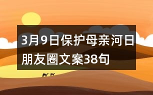 3月9日保護(hù)母親河日朋友圈文案38句