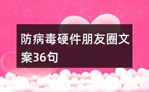 防病毒硬件朋友圈文案36句