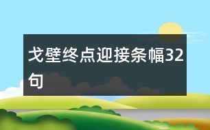 戈壁終點迎接條幅32句