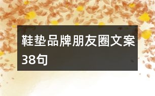 鞋墊品牌朋友圈文案38句