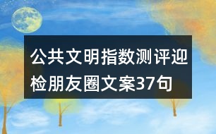 公共文明指數(shù)測評迎檢朋友圈文案37句