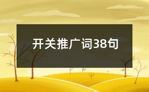 開關推廣詞38句