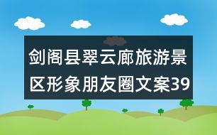 劍閣縣翠云廊旅游景區(qū)形象朋友圈文案39句