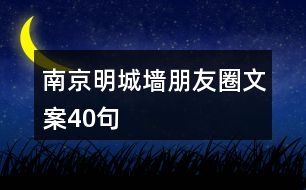 南京明城墻朋友圈文案40句