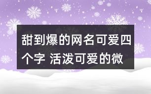 甜到爆的網(wǎng)名可愛(ài)四個(gè)字 活潑可愛(ài)的微信昵稱(chēng)四個(gè)字355個(gè)