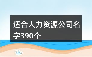 適合人力資源公司名字390個