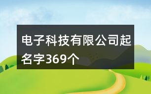 電子科技有限公司起名字369個