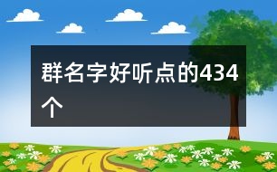 群名字好聽點的434個