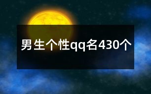 男生個性qq名430個