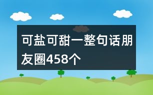 可鹽可甜一整句話朋友圈458個