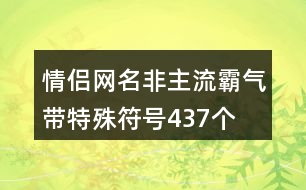 情侶網(wǎng)名非主流霸氣帶特殊符號437個