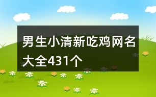 男生小清新吃雞網(wǎng)名大全431個