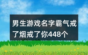 男生游戲名字霸氣—戒了煙戒了你448個(gè)