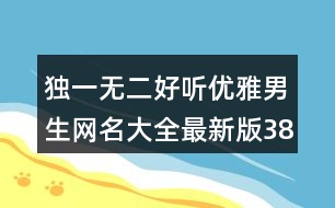 獨一無二好聽優(yōu)雅男生網(wǎng)名大全最新版380個