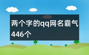 兩個字的qq網(wǎng)名霸氣446個