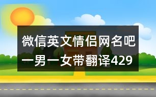 微信英文情侶網(wǎng)名吧一男一女帶翻譯429個(gè)