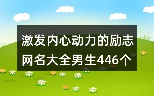 激發(fā)內心動力的勵志網名大全男生446個