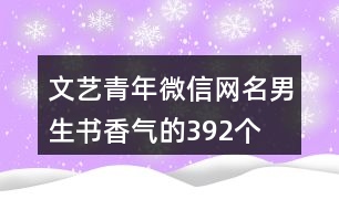 文藝青年微信網(wǎng)名男生書香氣的392個(gè)