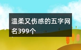 溫柔又傷感的五字網(wǎng)名399個(gè)