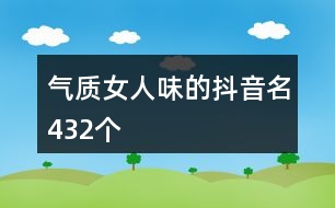 氣質女人味的抖音名432個