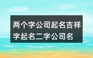 兩個字公司起名吉祥字,起名二字公司名稱大全370個