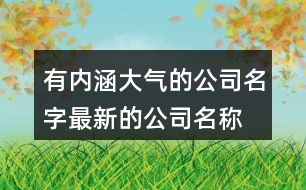 有內(nèi)涵大氣的公司名字,最新的公司名稱大全447個