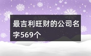 最吉利旺財的公司名字569個